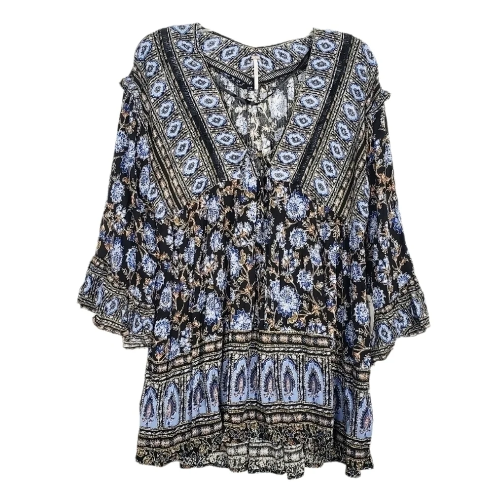 FREE PEOPLE Moonlight Dance Printed Tunic mini dress NWT